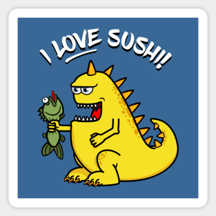 Monster Loves Sushi! Sticker